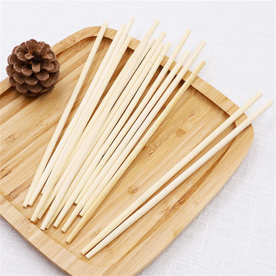 Plastik çubuklara veda edin Özel Logoyu seçin Yuvarlak Bambu Tek kullanımlık Bambu çubukları iş hediyeleri için