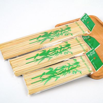 Yapışkan olmayan BBQ Yapışkan olmayan Bambu Yapışkanları Yapışkan olmayan Bambu Grilling Skewers Sağlıklı ve Konforlu