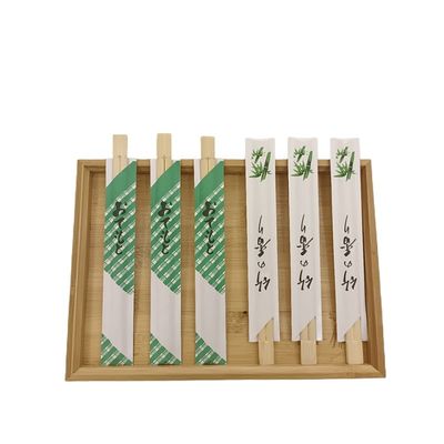 Özel Logo Kabul edilebilir % 100 Doğal Renkli Çubuklar Tek kullanımlık Bambu Çubuklar Özel Paketleme Sushi İkiz Çubuklar