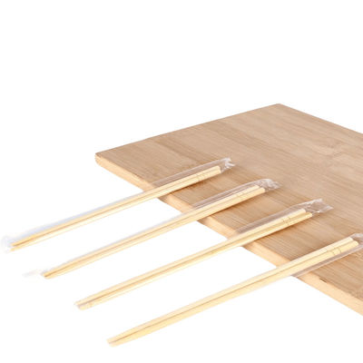 Doğal Bambu Tek seferlik yuvarlak çubuklar OPP paketi ile Ev / Restoran / Otel Flatware Tipi Çubuklar için