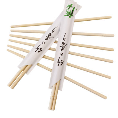 Doğal Bambu Tek seferlik yuvarlak çubuklar OPP paketi ile Ev / Restoran / Otel Flatware Tipi Çubuklar için