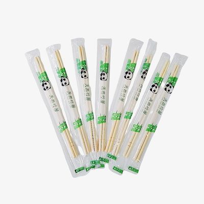 Doğal Renk OPP Paketleme Bambu Yuvarlak Tek kullanımlık çubuk Özel Tek seferlik çubuklar Eko dostu Biyodegradable
