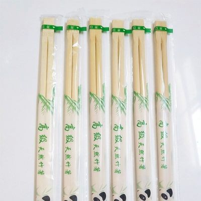 Doğal Renk OPP Paketleme Bambu Yuvarlak Tek kullanımlık çubuk Özel Tek seferlik çubuklar Eko dostu Biyodegradable