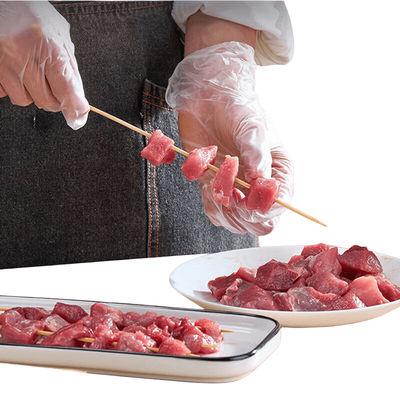Doğal Renkli Tek kullanımlık Bambu Barbekü Çubukları