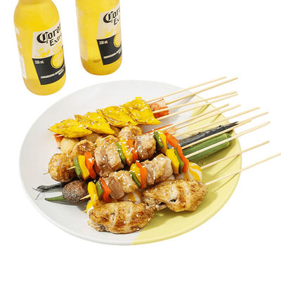4,0 genişliği ve 50 cm uzunluğunda barbekü için tek kullanımlık bambu çubukları
