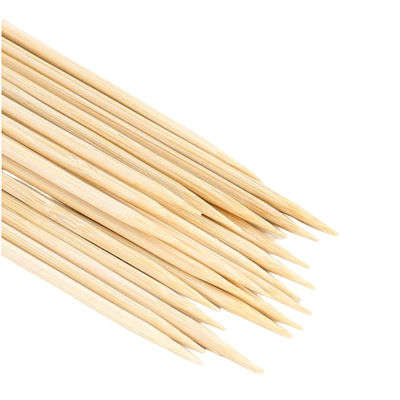 Özel Yapı Bamboo Skewers Yuvarlak Tek kullanımlık Bamboo Skewers Genişliği 4.0