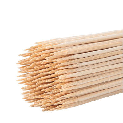 Özel Yapı Bamboo Skewers Yuvarlak Tek kullanımlık Bamboo Skewers Genişliği 4.0