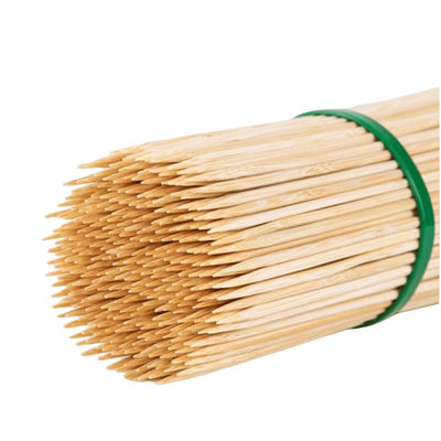 Yiyecek sınıfı BBQ Bambu Çubukları Doğal Renk Dışarıdaki Bambu Barbekü Tırnakları