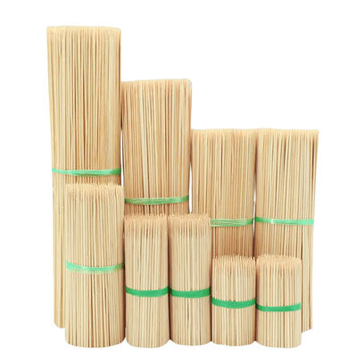 4,0 genişliği ve 50 cm uzunluğunda barbekü için tek kullanımlık bambu çubukları
