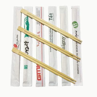 Wholesale Chopsticks Custom logo Branded Sushi Sleeves Semi Paper Cover Sleeve for Bamboo Chopsticks Custom logo Chopstick Restaurants & Hotels& Camping
