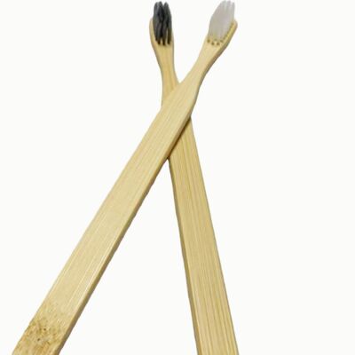 100% Organic Bamboo Toothbrush with Soft Bristles and 175mm Size for Home Travel and Hotel Use