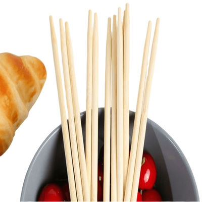 Çevre Dostu Bambu Çubukları 20cm Doğal Renk Gıda Güvenli