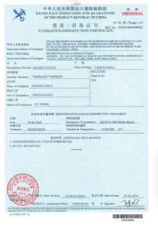 Çin Hunan Shengheyuan Bamboo And Wood Products Import And Export Co., Ltd. Sertifikalar